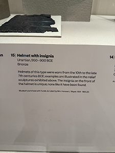 Helmet description label